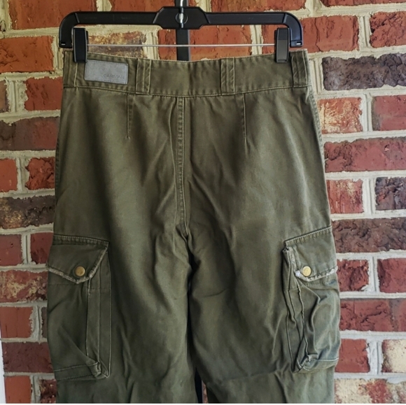 Carma Green Distressed Cargo Jeans Size 25 - Picture 6 of 13